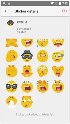 emoji stickers android App screenshot 1